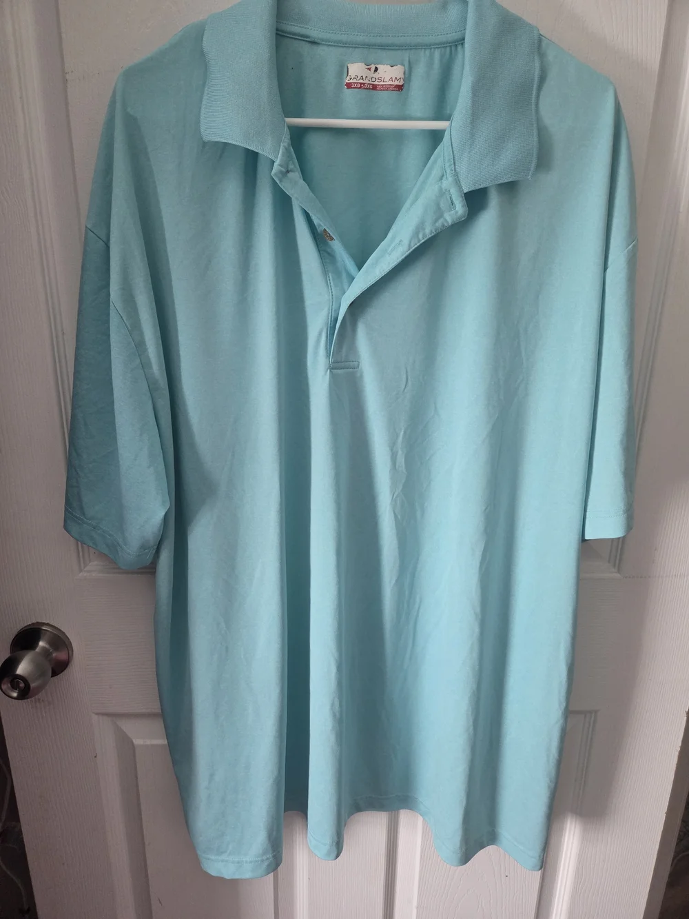 Grand Slam Men's Polo Shirt in Light Aqua
